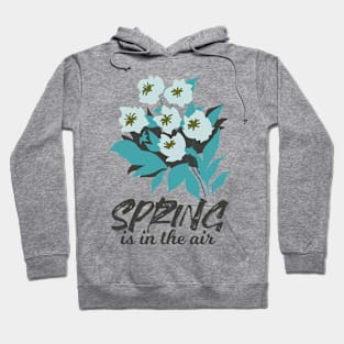 Spring Bouquet Charm - Spring is in the Air Floral Typography Design Hoodie